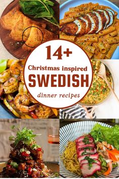 christmas inspired swedish dinner recipes with text overlay