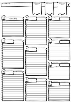 the printable paper is lined up and ready to be used as a planner for students