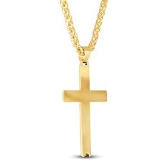 Give a gift with significant meaning when you choose this classic cross necklace. 10K yellow gold High-polish finish 22-inch wheat chain; lobster clasp Made in Italy Mens Cross Necklace, Give A Gift, Jared The Galleria Of Jewelry, Mens Crosses, You Choose, Lobster Clasp, Wheat, Cross Necklace, Mens Jewelry