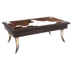 Horn Collection Coffee Table Lodge Furniture, Ranch Furniture, Cowhide Furniture, Barnwood Furniture, Marble End Tables, Drum Coffee Table, Reclaimed Wood Coffee Table, Western Furniture, Fixture Table