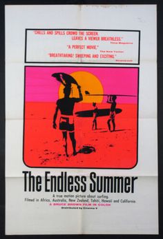 an old movie poster for the endless summer