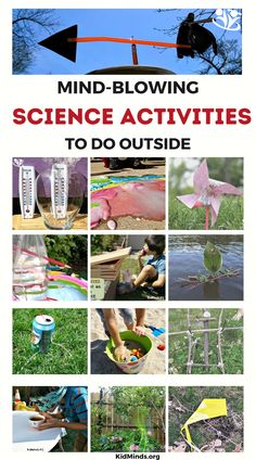 the cover of a book about science activities to do outside