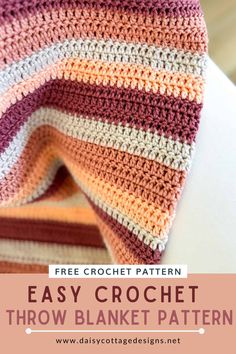 Dive into the world of crocheting with our beginner-friendly Sierra Sunset Throw Blanket pattern! It's quick, easy, and perfect for creating a cozy home. Master the craft step-by-step with our free tutorial and enjoy the process! This crochet blanket is a great first project.