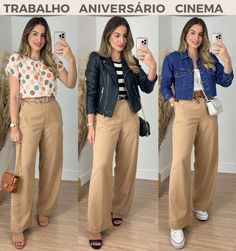 Fashion • Instagram Colored Pants Outfits, Capsule Wardrobe Women, Look Jean, Look Casual Chic, Beige Outfit, Classy Fashion, Classy Work Outfits, Stylish Work Outfits, Fashion Mistakes