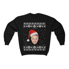 Custom Face Christmas Sweater, Funny Xmas Ugly Sweatshirt Personalized – Starcove Fashion Custom Sweatshirts, High Resolution Photos, Free Mockup