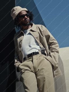 Kendrick Lamar’s Song Count Me Out Beige Cotton Jacket Outfit Beige, Kendrick Lamar, Warm Jacket, Street Wear Urban, Collar Shirt, Winter Collection, Custom Sizing, Casual Looks, Celebrity Style