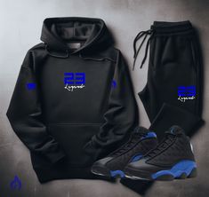 Matching Sweatsuit, Air Jordan Retro 13, Jordan Outfit, Retro 13, Perfect Sneakers, Air Jordan 13 Retro, Joggers Set, Jordan Outfits, Graphics Logo