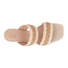 Shift into neutral with the Fala sandal, featuring beige and ivory raffia straps that make it an essential piece for mixing and matching with your wardrobe. The square-toe shape adds a contemporary touch, keeping you on-trend while maintaining timeless style. Perfect for pairing with a variety of outfits, from casual jeans to elegant dresses, the Fala sandal seamlessly blends versatility and sophistication. Elevate your look effortlessly with this chic and neutral sandal, ideal for any occasion. Adjustable Beige Summer Heels, Elegant Beige Straw Sandals, Elegant Cream Sandals For Vacation, Spring Beige Sandals With Woven Sole, Beige Sandals With Woven Sole For Spring, Neutral Sandals For Spring Beach Occasion, Neutral Sandals For Beach In Spring, Neutral Sandals For Beach And Spring, Cream Straw Heels For Vacation