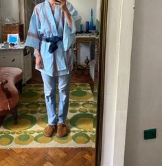 Belt not included Very good condition Japanese kimono Linen and poly probably Rare amazing colour No tags Armpits 64 cm / 25 in Length 84 cm /33 in Kimono Linen, Vintage Pajamas, Linen Kimono, Statement Coat, Kimono Jacket, Japanese Kimono, Striped Linen, Vintage Lighting, Hip Length