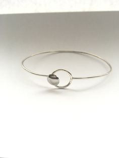 handmade Silver open circle bracelet. Dainty, minimalist, and stackable. Circle Bracelet, Bracelet Dainty, Handmade Bangles, Star Bracelet, Polish Silver, Silver Bangle Bracelets, Hammered Silver, Photo Bracelet, Bracelet Silver