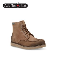 in stock Casual Waterproof Boots With Snip Toe For Winter, Casual Snip Toe Waterproof Winter Boots, Casual Snip Toe Waterproof Boots For Winter, Casual Brown Waterproof Boots With Snip Toe, Casual Waterproof Boots With Snip Toe, Casual Moc Toe Boots With Branded Insole, Eastland Shoes, Lumber, Shoes Mens