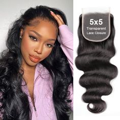 PRICES MAY VARY. 【Top Grade Hair Material】100% unprocessed Brazilian virgin human hair 5x5 lace closure,cut from young girl donor directly, one-direction cuticle; Feels soft and smooth without shedding or tangles,Can be bleached,dyed,curled or restyled 【Lace Closure Advantage】100% Hand Tied lace closure with small single knots,looks very natural. Transparent color swiss lace blends perfectly with all skin tones; Soft and thin lace,more invisible and comfortable to wear,no bleached knots 【Deep Pa Closure Sew In, Sew In Weave With Closure, Hair Frontal, Sew In Weave, Invisible Lace, Lace Frontal Closure, Frontal Closure, Hair Closure, Bleach Dye