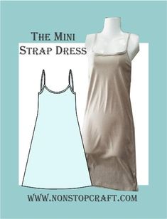 the front and back view of a dress with straps on it, which is also made from