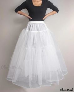 OliviaMark - Premium Steel-Boned Mermaid Wedding Dress Petticoat with 3 Hoops and 6 Steel Wires, Enhanced by Stiff Mesh and Exquisite Ruffled Hem - A Must-have Bridal Accessory Fitted Crinoline Dresses For Debutante Ball, Wedding Tulle Petticoat, Fitted Tulle Gown For Bridal Shower, Fitted Tulle Petticoat For Wedding, White Tulle Petticoat For Debutante Ball, Fitted Tulle Petticoat For Bridesmaid, Wedding Petticoat In Stretch Crinoline, Stretch Crinoline Petticoat For Wedding, Fitted Tulle Petticoat For Debutante Ball