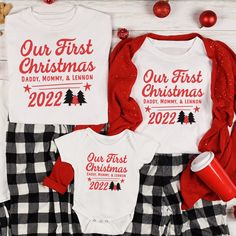 Customizable White Tops For Holiday, White Custom Print Christmas Tops, White Christmas Tops With Custom Print, Christmas Cotton Tops With Custom Print, Christmas Cotton Printed Tops, Customizable White Christmas Tops, Customizable Cotton Tops For Holidays, Customizable Short Sleeve Christmas Tops, Customizable Cotton Christmas T-shirt