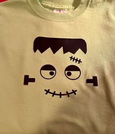 Frankenstein tee shirt for toddler/youth  100% cotton  Wash inside out Frankenstein Shirt, Frankenstein, Shirt Design, Tee Shirt, Inside Out, Shirt Designs, Graphic Tees, Tee Shirts, Kids Outfits