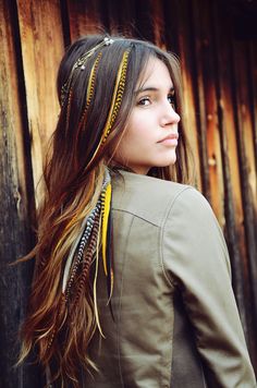 Shine On Feather Earrings Feather Extensions, Hair Without Heat, Overnight Hairstyles, Feather Hair Extensions, No Heat Hairstyles, Boho Wedding Hair, Hairpieces For Women, Feed In Braid, Feather Hair