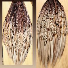 Brown Blonde Ombre Single Ended Synthetic Braid Extensions Brown To Golden Blonde, Puffy Braids, Golden Blonde Ombre, Ombré Braids