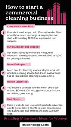 Step-by-Step Guide to Starting a Commercial Cleaning Business How To Start An Office Cleaning Business, Cleaning Business Website Ideas, Cleaning Business Names Ideas, Cleaning Buisness, Cleaning Service Names, Starting A Cleaning Business, Commercial Cleaning Business, Cleaning Services Prices, Housekeeping Business