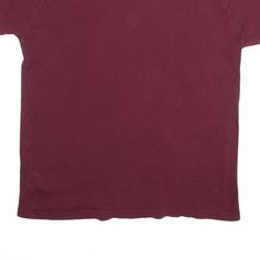 Item is in good used condition. >Size: L >Armpit To Armpit: 20" >Armpit To Cuff: 2" >Collar To Hem: 25" Casual Burgundy Short Sleeve T-shirt, Burgundy Cotton T-shirt With Crew Neck, Burgundy Cotton Short Sleeve Tops, Casual Burgundy Cotton T-shirt, Burgundy Cotton Crew Neck Top, Casual Burgundy Short Sleeve Shirt, Vintage Red T-shirt For Sports, Sporty Red Crew Neck T-shirt, Sporty Red Shirt With Relaxed Fit