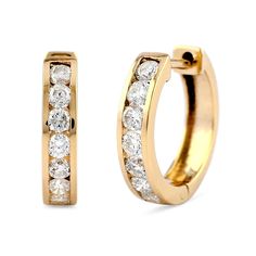 Genuine SI Clarity G H Color Diamond Channel Set Huggie Hoop Earrings Solid 14k Yellow Gold Hoop Earrings Handmade Wedding Earrings ≫ Features * Items Code: SGE01225  * Diamond: 100% Genuine Diamond * Diamond Wt.: 0.49 Ct. * Diamond Color: G-H * Diamond Clarity: S2-SI1 * Diamonds Cut: Brilliant Cut (Excellent Cut) * Metal: 14K Solid Gold (18K also available - Additional fees may apply) * Gold wt.: 14K Solid yellow gold with stamped * More option in gold color: Rose gold, yellow gold, White gold * Earring Size:- 10 mm inner diameter (available in 8 mm / 10 mm / 12 mm inner diameter as well) ≫ FAQ below for more detail. ✦ Sizing  We can adjust most items to fit your sizing preferences. Most items can be made to any size and length. Please leave a note at checkout or contact us via Etsy conve Round Huggie Earrings With Halo For Anniversary, Round Halo Huggie Earrings For Anniversary, Halo Huggie Earrings For Anniversary, Classic Channel Set Hoop Earrings For Wedding, Wedding Hoop Earrings With Channel Set Round Cut, Classic Formal Huggie Earrings With Halo, Yellow Gold Small Hoop Huggie Earrings For Wedding, Anniversary Huggie Earrings With Halo Detail, Yellow Gold Hoop Earrings With Channel Set