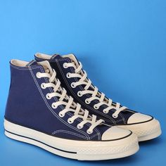 Converse Chuck 70 Hi High Top Recycled Canvas Midnight Navy Dark Blue / Egret / Black Unisex Sneakers 172676c Nwt Brand: Converse Model: Chuck 70 Hi Style Code: 172676c Color: Midnight Navy / Egret / Black Gender: Unisex, Listed As Men's Shoes. Size Guide: Us Men's 11.5 / Us Women's 13.5 / Uk 11.5 / Eur 46 / Cm 30 Comfort That Won’t Quit. More Cushioning, Tougher Canvas, Same Versatility. The Chuck 70 High Top Is Built Off Of The Original 1970s Design, With Premium Materials And An Extraordinary Navy High-top Sneakers With Contrast Sole, Navy High-top Sneakers With Laces, Navy Vulcanized Sole Sneakers With Round Toe, Navy Sporty Canvas Shoes With Vulcanized Sole, Sporty Navy Canvas Shoes With Vulcanized Sole, Sporty Navy Canvas Shoes For Streetwear, Navy Lace-up Sneakers With Gum Sole, Blue Converse High-top Sneakers With Gum Sole, Navy Casual High-top Custom Sneakers