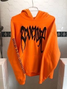 Oversized Hoodie Outfit, Do Revenge, Aesthetic Hoodies, Orange Hoodie, Trendy Hoodies, Orange Outfit, Aesthetic T Shirts