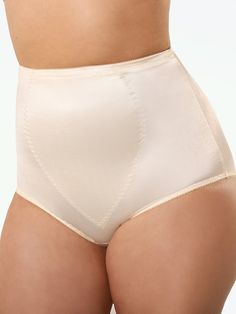 Go ahead girl, fill your wardrobe with the Bali® Firm Control Tummy Panel Brief (2-Pack) and strut your stuff in full confidence and comfort everyday. A perfectly stretchy, oh-so-silky duo of shaping panties, each features soft and light fabric that allows you to move without restriction. Designed with two-ply tummy panels and full coverage fit, slipping into a pair instantly tames curves while boosting your ‘look at me’ essence. For the girls who hate panties that bunch and wedge, you are in lu Shaper Panty, Flatten Tummy, Girdles, High Waisted Briefs, Tummy Tucks, Comfortable Flats, Look At Me, The Girl Who, Light Beige