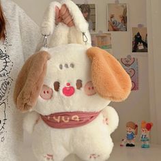 Cute Plush Backpack For Everyday Use, Japanese Kawaii Fashion, Japanese Style Fashion, Puppy Backpack, Umbrella Decorations, Kawaii Bags, Cartoon Kawaii, Fashion Student, Dog Backpack