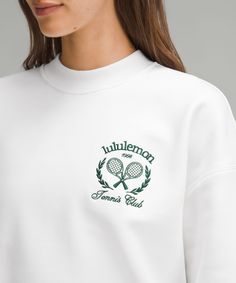 Heavyweight Fleece Pullover *Tennis Club | Women's Sweaters | lululemon Tennis Merch, Tennis Season, Pickleball Sweatshirt, Tennis Sweatshirt, Thick Sweatshirt, Christmas Cozy, Merch Design, Retro Sportswear, Sweatshirt Aesthetic