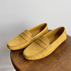 Nwot Massimo Matteo Penny Keeper Loafers/Drivers. Sz 7 (Fits Like 8). Color Is Amarelo. Rich Nubuck Or Leather Upper. Easy Slip-On Wear. Lightly Cushioned Leather Footbed. Rubber Driver Sole. Made In Brazil. Yellow Round Toe Loafers With Rubber Sole, Yellow Loafers With Rubber Sole And Round Toe, Spring Slip-on Leather Shoes With Suede Lining, Casual Closed Toe Loafers With Suede Lining, Casual Suede Lined Closed Toe Loafers, Casual Yellow Loafers With Round Toe, Almond Toe Moccasins With Suede Lining, Yellow Round Toe Moccasins With Rubber Sole, Yellow Moccasins With Rubber Sole And Round Toe