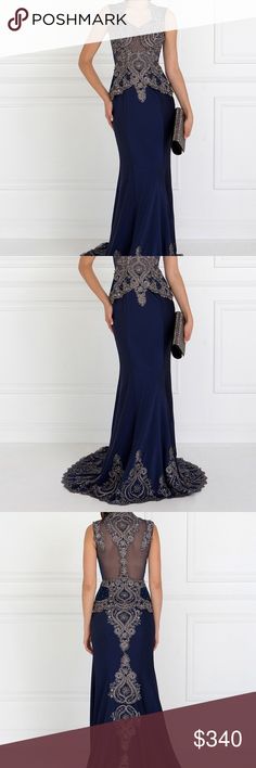 MOTHER OF THE BRIDE LONG GOWN DRESS GLS2521 NAVY Brand New Women Long Beautiful Evening Dresses With V-neckline. Perfect choice for the current and upcoming season. Elegance of NAVY color will give you confidence and will not leave without attention of the others. Material: 100% Polyester V- Neckline Maxi Long Dress  SHEATH Dress Style: V- Neckline,SLEEVELESS, Sexy Mesh Embroidery,SHEATH Silhouette, Maxi Length, Concealed Back Zipper makes it easy to put on and take off. Occasion: Formal, Evenin Mesh Embroidery, Beautiful Evening Dresses, Maxi Long Dress, Long Gown Dress, Wedding Colors Blue, Beautiful Evening, Gown Dress, Long Gown, Navy Color