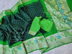 Blouse stitched - Yes Blouse Opening - front Sleeves Length - Elbow Padded - No Blouse size - 36 with inner margins expandable upto 42 For Blouse Size 34 alteration can be done on request. Fall/pico - Yes done Green Semi-stitched Saree For Summer, Green Semi-stitched Summer Saree, Summer Semi-stitched Green Saree, Summer Green Semi-stitched Saree, Green Zari Work Blouse Piece For Summer, Summer Green Blouse Piece With Zari Work, Green Cutdana Traditional Wear For Summer, Festive Green Handloom Blouse, Green Chanderi Blouse With Zari Weaving