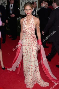 the actress in an elegant gown poses on the red carpet at the 70th annual golden globe awards