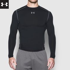 UA ColdGear® Armour Compression Crew  | Under Armour Compression Clothing, Crew Shirt, Workout Tshirts, Under Armour Men, Sport Wear, Bra Tops, Workout Clothes, Parka, Under Armour