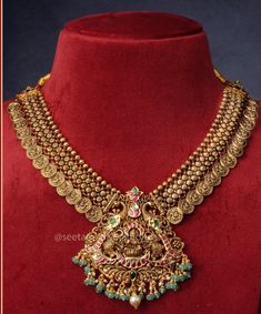 Kasulaperu With Locket, Temple Collection Jewellery, Chandra Haram Designs Gold, Gold Choker Necklace Indian Bridal, Gold Choker Necklace Indian, Nakshi Jewellery, Choker Necklace Indian, Baby Jewellery