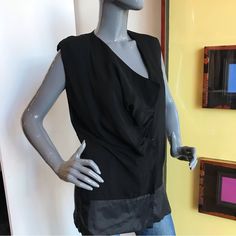 Sleeveless Cupro Top W/ Asymmetric Neckline, And Draped Detail Down Front From: "Acne Studio". Nwot Lightly Padded Shoulders 100% Cupro ** Mannequin In Pics Is A Sz: 4-6 Acne Studio, Asymmetric Neckline, Sleeveless Top, Acne Studios, Top Blouse, Acne, Womens Tops, Pattern, Women Shopping