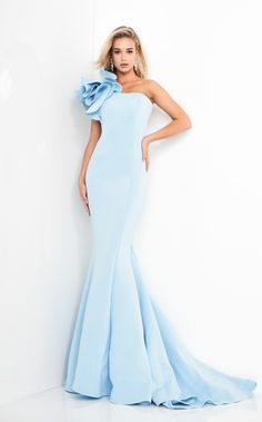 Jovani 63994 Light Blue Trumpet Evening Dress, Evening Wear Dresses, Formal Evening Wear, Mermaid Evening Gown, Unique Prom Dresses, Long Evening Gowns, Pageant Gowns, Gown Prom, Mermaid Evening Dresses