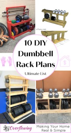 the 10 diy dumbbell rack plans are great for home gyms and exercise centers