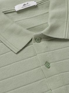 DESIGNED BY MR PORTER. Mr P.'s collections are filled with well-made, modern styles you can build your wardrobe around. This polo shirt is cut from organic cotton-piqué knitted with textured barre stripes. This product was made to Last Longer from Considered Materials. Mr P. is on a journey to reduce its environmental impact by creating more responsible collections, designed with longevity in mind. Find out more about our Craftsmanship Code here. Build Your Wardrobe, Pique Shirt, Mens Polo T Shirts, Men Polo Shirt, Mr P, Knit Men, Africa Art, Polo Tees, Polo T Shirts