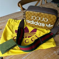 Brand New Never Used Comes With Tags And Dust Bag Gucci X Adidas, Adidas Gucci, Shoulder Bag Black, Gucci Bags, Small Shoulder Bag, Gucci Bag, Dust Bag, Bag Lady, Adidas