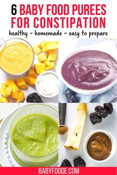 baby food purees for constipatition that are easy to prepare and delicious