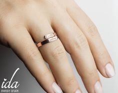 Custom name ring with your desired two names. Dainty ring... Rose gold ring which is perfect as stacking rings. It can also be a personalized ring with numbers or words instead of names. Great personalized gift for her. We handmade each piece with care and love ♡ ★ PRODUCT DETAILS; *Material Options: 925k Sterling Silver & Rose Gold Filled Over Silver & Yellow Gold Filled Over Silver (please write your desired option at check out) Size Options: All sizes are available. ★ HOW TO PLACE YOU Engraved Rose Gold Rings For Personalized Gift, Rose Gold Engraved Ring With Name For Gift, Rose Gold Engraved Name Ring As Gift, Rose Gold Name Jewelry For Promise, Rose Gold Engraved Name Ring For Gift, Rose Gold Engraved Open Ring For Gift, Personalized Adjustable Rose Gold Rings, Personalized Rose Gold Engraved Ring For Promise, Rose Gold Jewelry For Promise