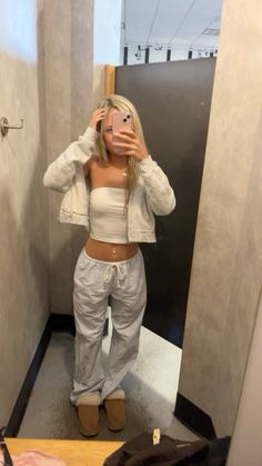 all from brandy Outfits With Brandy Sweatpants, Brandy Aesthetic Outfits, Issey Moloney Outfits, Brandy Priscilla Pants Outfit, Brandy Winter Outfits, Brandy Sweats Outfit, White Zip Up Outfit, Brandy Girl Outfits, Brandy Sweatpants Outfit