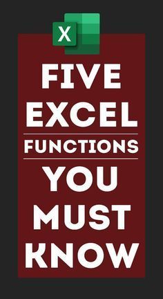 the words five excel functions you must know