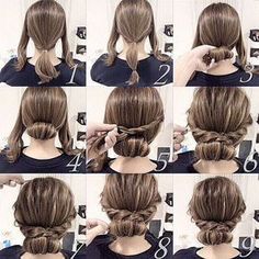 Penteado fácil de festa madrinha de casamento Plaits Hairstyles, Easy Updos, Fast Hairstyles, Hair Medium, Hair Do