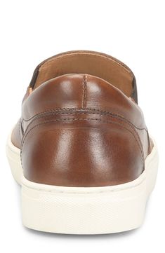 Classic and comfortable, this sneaker topped with softly polished leather features a simple, streamlined upper and a cupsole made of grippy rubber. Removable insole Leather upper and lining/rubber sole Imported Brown Leather Slip-on Sneakers With Textured Sole, Brown Low-top Slip-ons With Contrast Sole, Classic Slip-on Sneakers With Contrast Sole, Classic Brown Low-top Slip-ons, Synthetic Low-top Slip-ons With Leather Sole, Leather Cap Toe Sneakers With Textured Sole, Leather Sneakers With Textured Sole And Cap Toe, Classic Leather Slip-on Sneakers With Cushioned Footbed, Brown Leather Slip-on Sneakers With Leather Sole