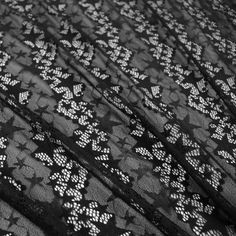 black and white photograph of an intricate lace