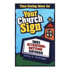 a book cover with the title your church sign