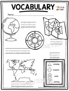 a printable worksheet with words and pictures